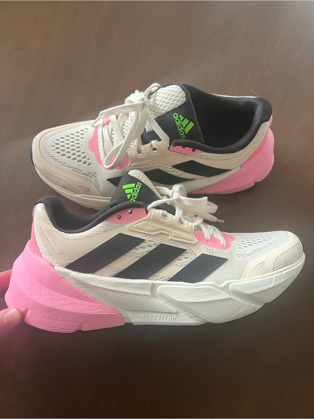 Adidas Adistar Women’s White, Pink & Black Running/Walking Sneakers